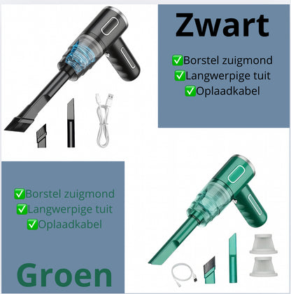 Turboclean pro- draadloze auto&huis mini stofzuiger