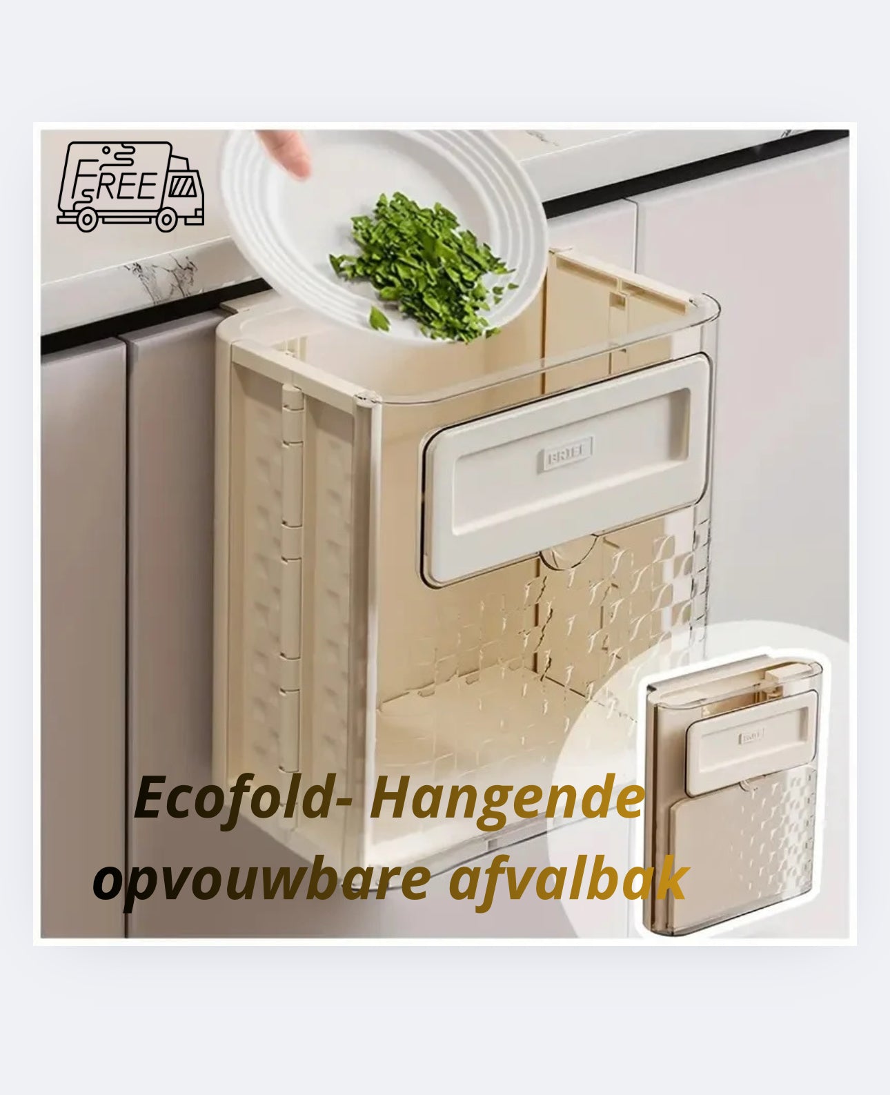 Ecofold- Hangende opvouwbare afvalbak
