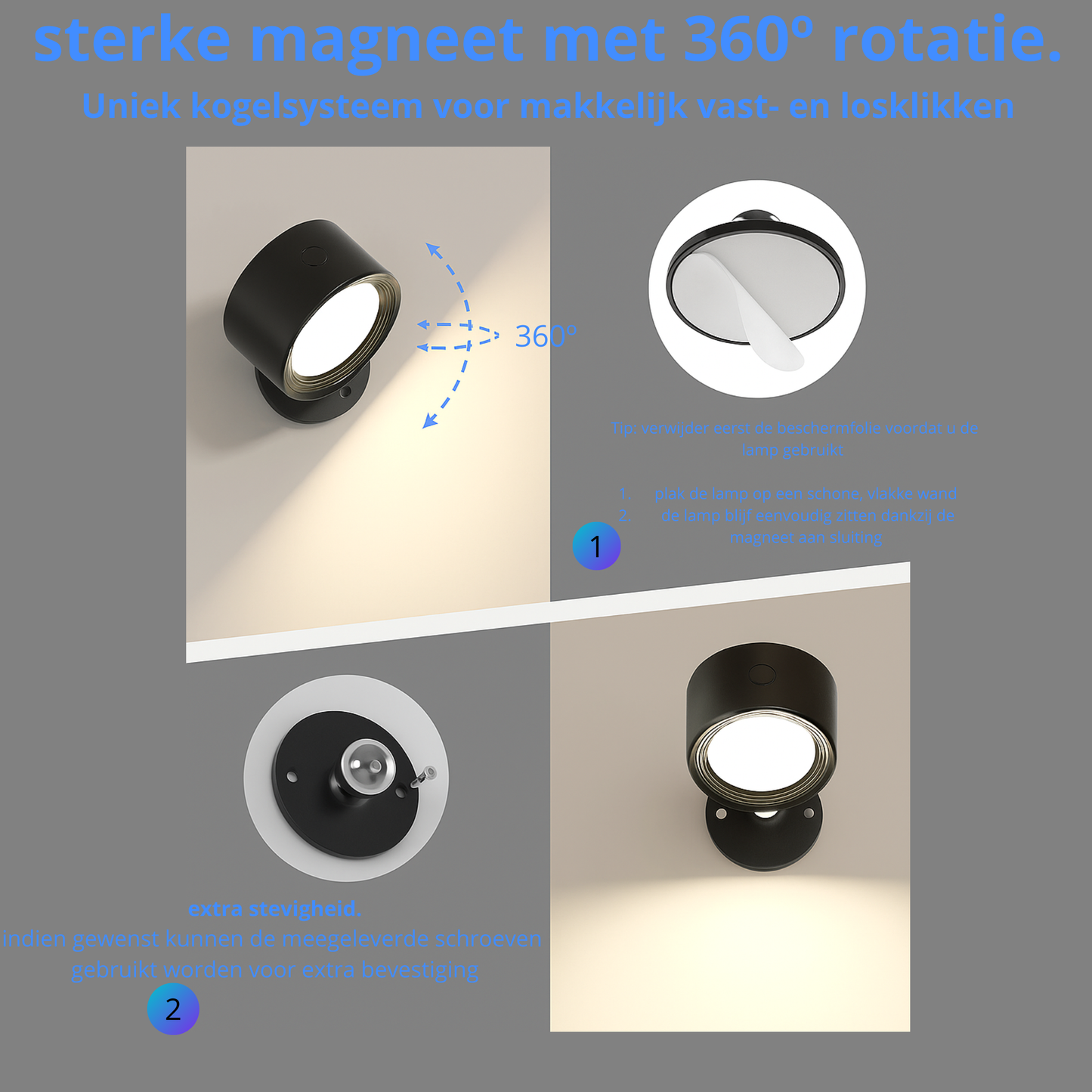 Fleximart Neospot- Oplaadbare design lampen